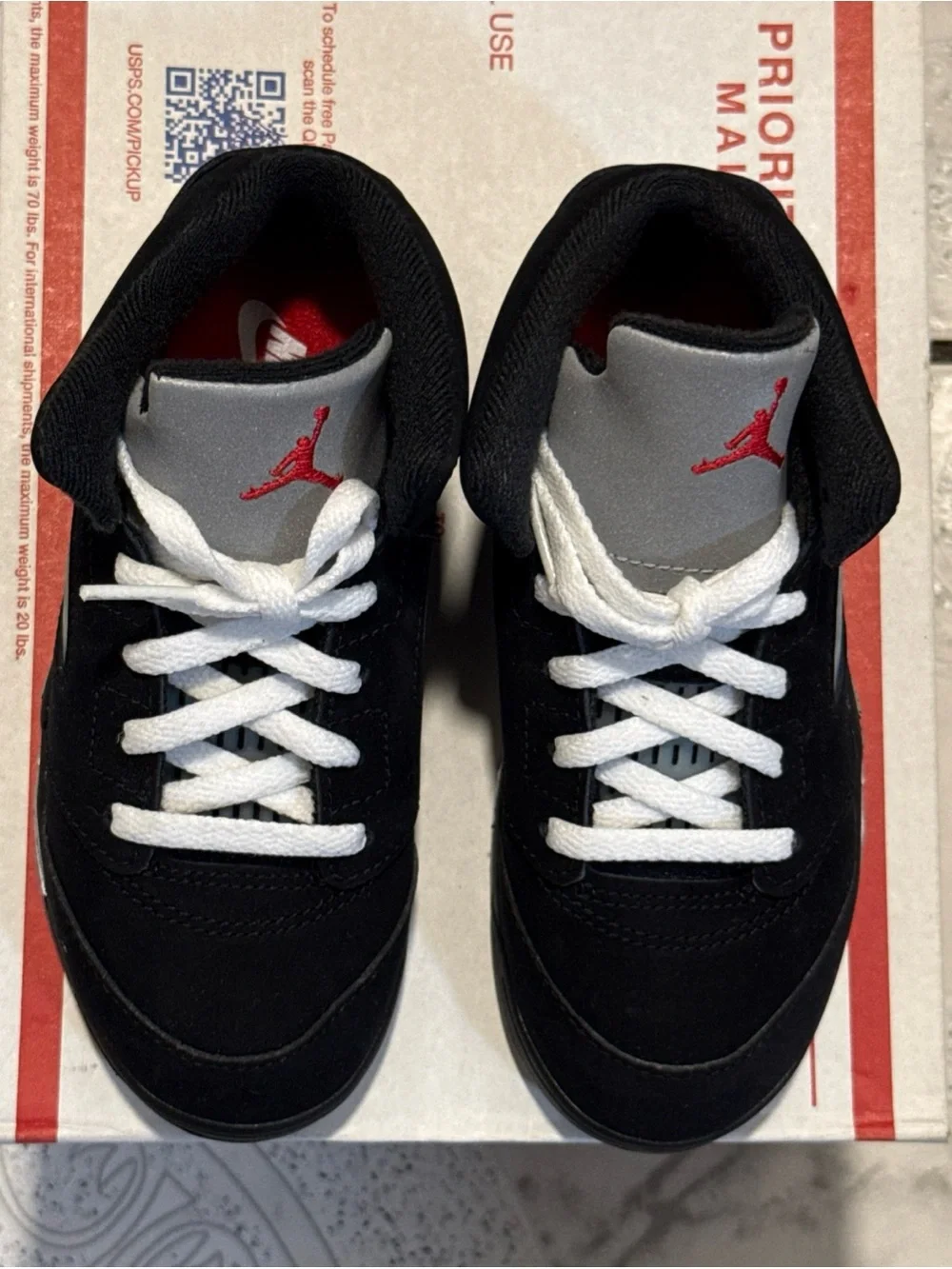 New Air Jordan 5 OG Black Metallic Reimagined Shoes Toddler Size 10C HF3977-001